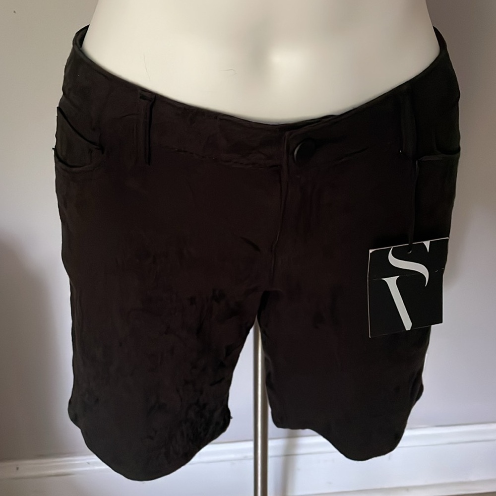 Simply Vera Vera Wang Textured Black Bermuda Shorts